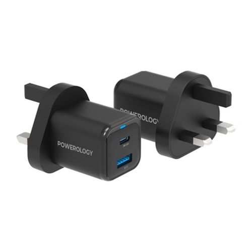 Powerology Ultra-Quick 35W GaN USB-C Charger – Black