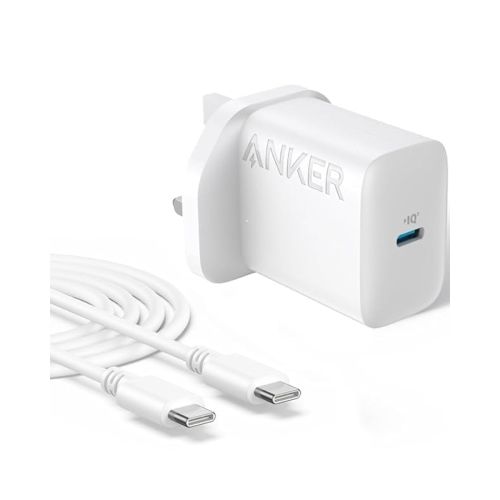 Anker Charger 20W with USB-C Cable 1.5M – White