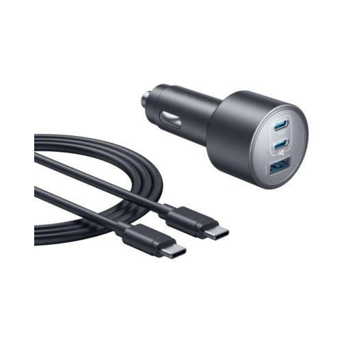 Anker Nano Car Charger 167.5W 3 Ports Fast Charge With USB-C Cable – Black