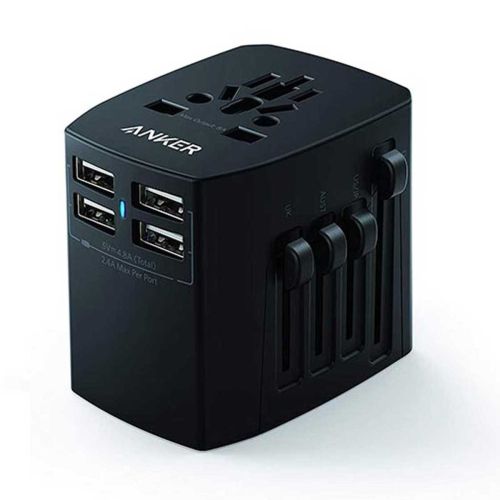 Anker Universal Travel Adapter With 4 USBPorts - Black