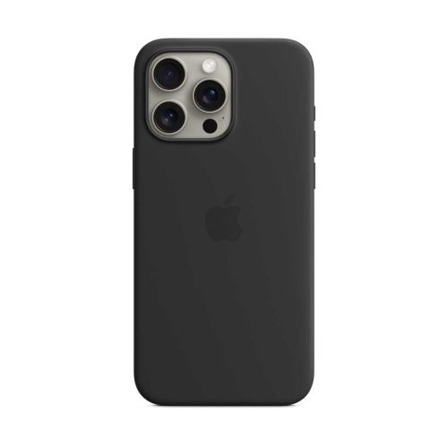 Apple Case For iPhone 15 Pro Max Silicone with MagSafe - Black