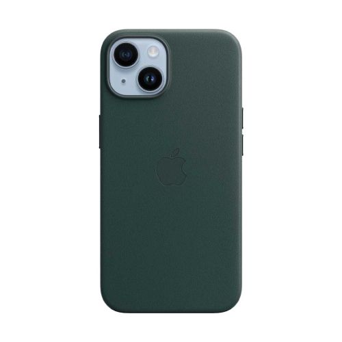 Apple Leather Case with MagSafe For iPhone 14 - Forest Green