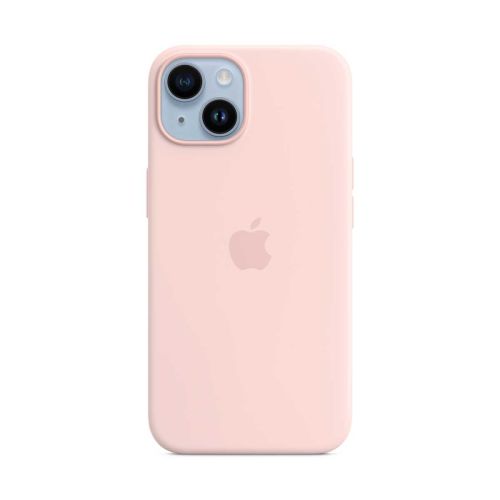 Apple Silicone Case with MagSafe For iPhone 14 - Chalk Pink