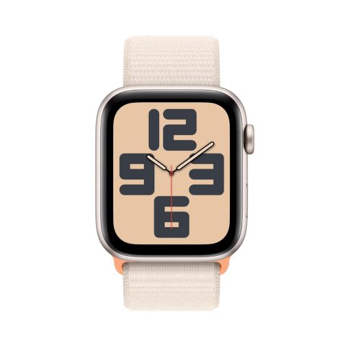 Apple Watch SE 2nd Gen GPS + Cellular 44mm – Starlight Aluminum Case with Starlight Sport Loop