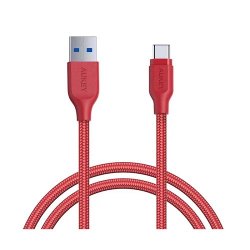 Aukey Cable Braided Nylon USB3.1 Gen1 To USB-C 2m Red