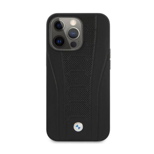 CG Mobile BMW Real Leather for iPhone 13 Pro Max - Black