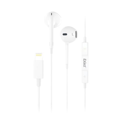 EXACT Wired Earphones with Lightning Connector – White