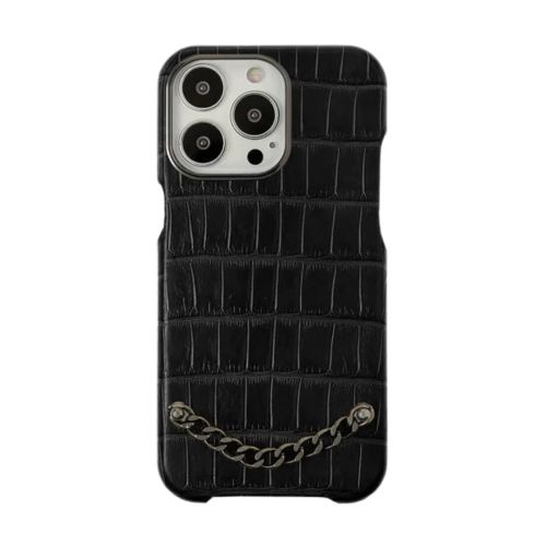 Gatti Preziosa Alligator Case for iPhone 13 Pro Max - Gun Black