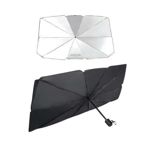 Green lion Car Windshield Umbrella - Black