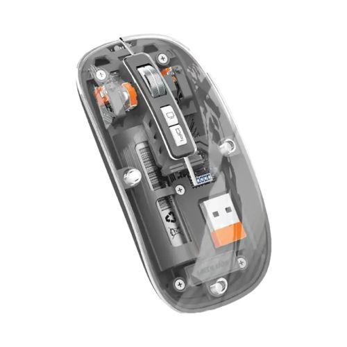Green Lion Transparent Mouse 2 1600DPI - Gray