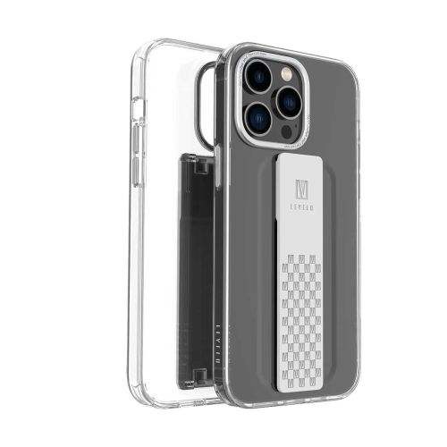 Levelo Graphia iPhone 14 Pro IMD Clear Case - Silver