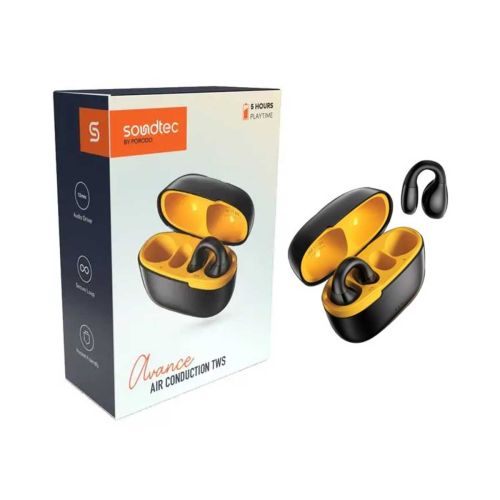 Porodo Soundtec Air Conduction TWS Earbuds - Black / Yellow