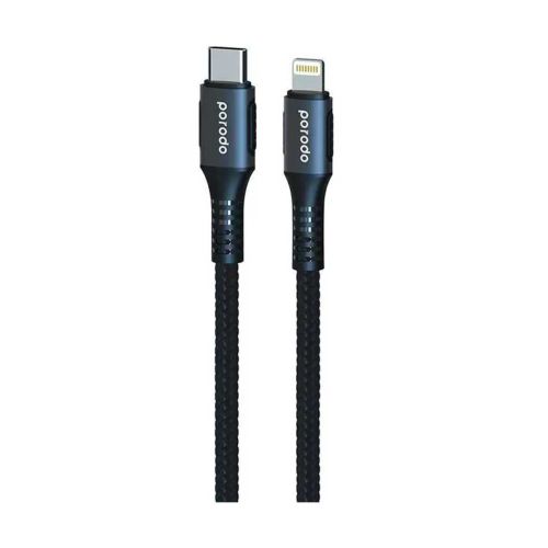 Porodo Type-C to Lightning Braided PD Cable 1.2m 3A Porodo Type-C to Lightning Braided PD Cable 1.2m 3A 