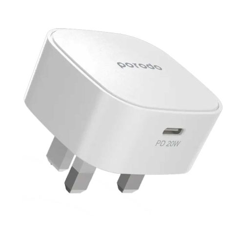 Porodo USB-C Adapter Super Compact Fast Wall Charger - White