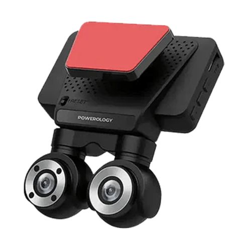 Powerology Dual-Lens 4K Dash Camera with 3-inch Touch Screen – Black