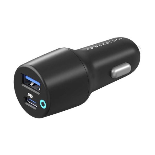 Powerology Dual Port LED Car Charger PD 20W