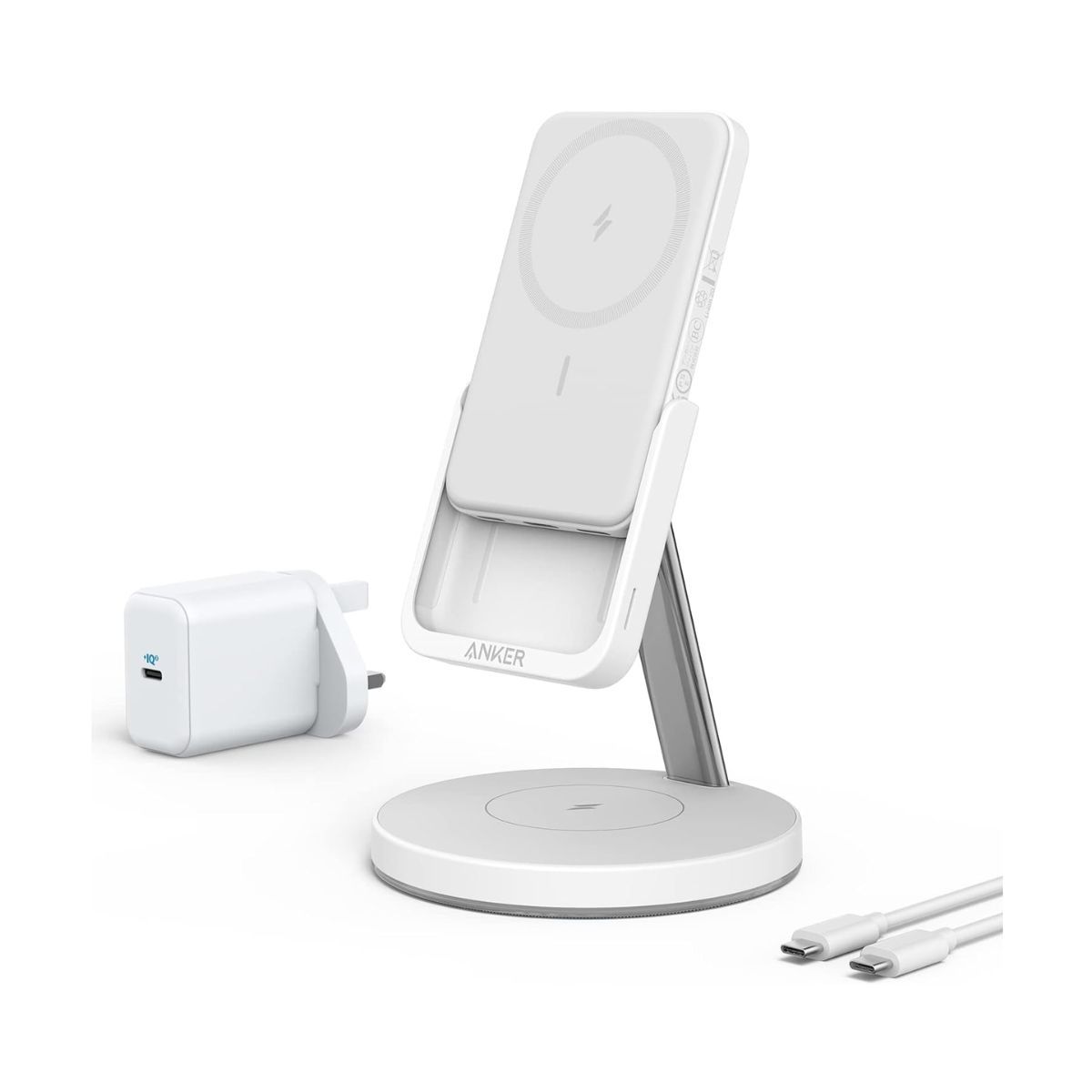 Anker Snap 633 Magnetic Wireless Charger (MagGo) - White | PowerBank