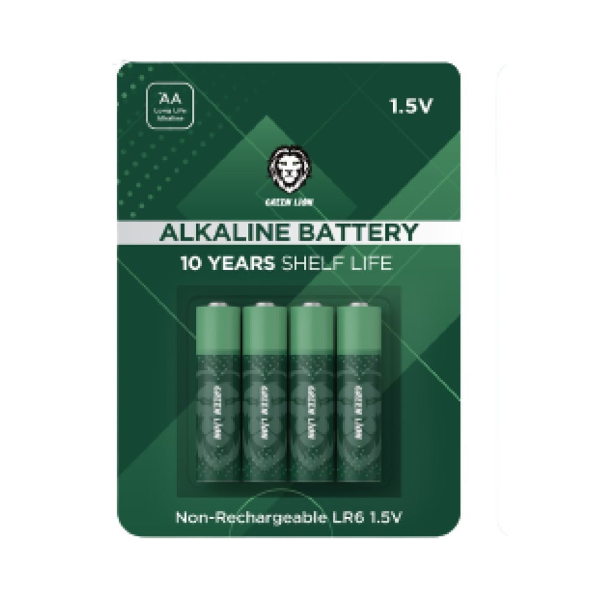 Green Lion Alkaline AAA Battery 4 Pack 1.5V - Green | Chargers