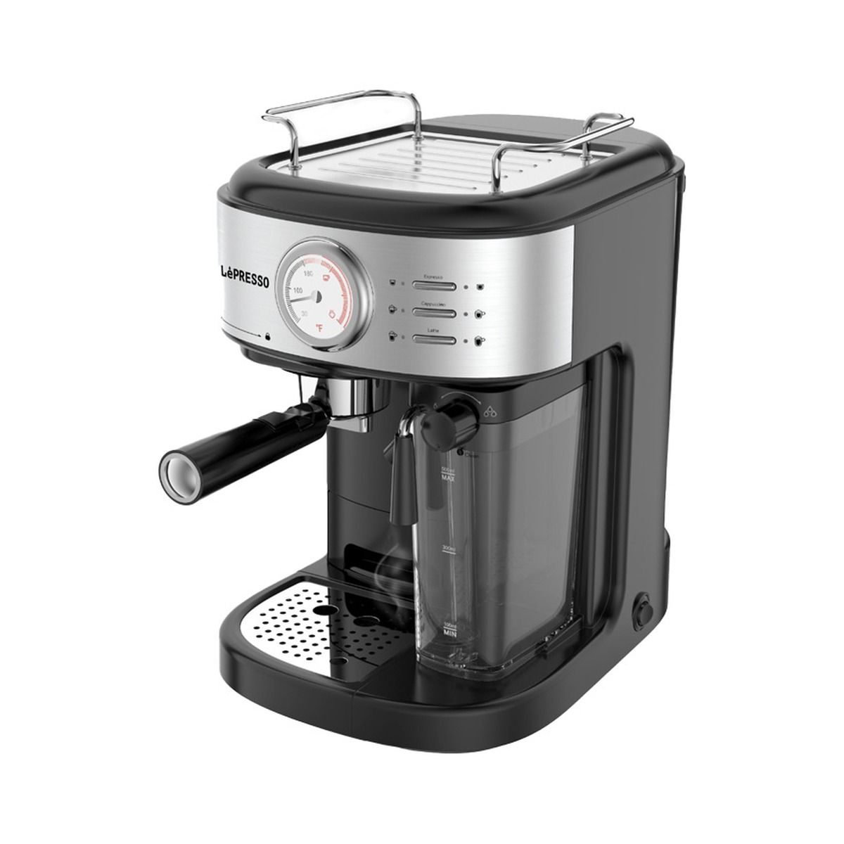 LePresso Crema Pro 1400W 3-in-1 Coffee Machine with Milk Tank 20-Bar GME Pump 7 Levels – Black | Coffee Machine LePresso Crema Pro 1400W 3-in-1 Coffee Machine with Milk Tank 20-Bar GME Pump 7 Levels – Black | Coffee Machine