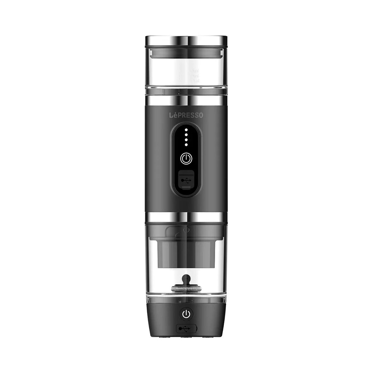 LePresso Portabrew 4-in-1 Portable Coffee Machine with Milk Frother – Black | Coffee Machine