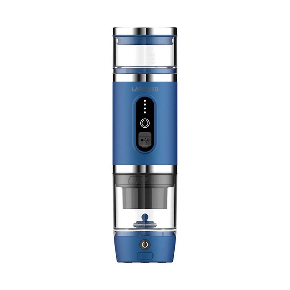 LePresso Portabrew 4-in-1 Portable Coffee Machine with Milk Frother – Blue | Coffee Machine