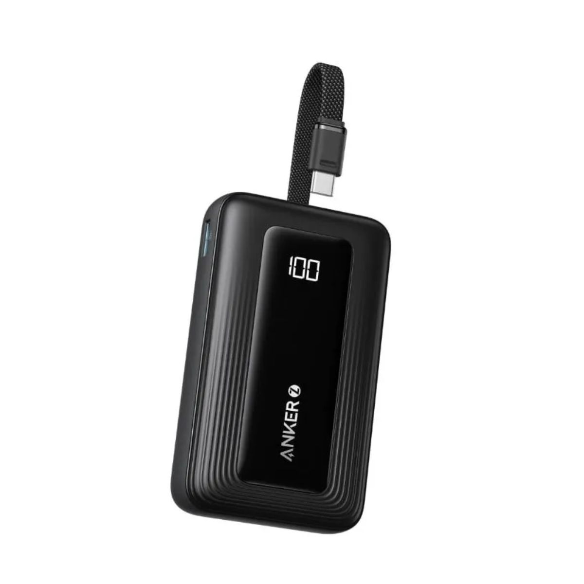 Anker 10000mAh 30W Power Bank Portable Charger with Built-in USB C Cable – Black | PowerBank