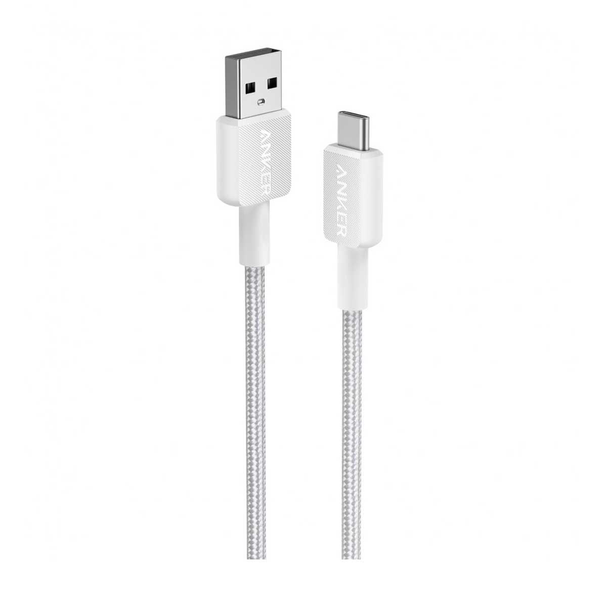 Anker 322 USB-A to USB-C Cable 1.8m Braided - White | Cables