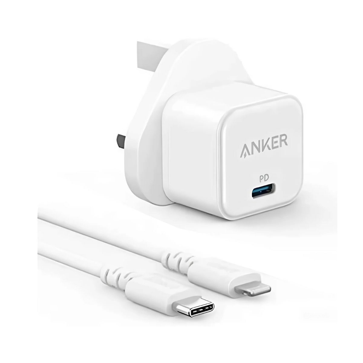 Anker PowerPort III 20W USB-C Port with Type-C to Lightning Cable - White | Adaptors