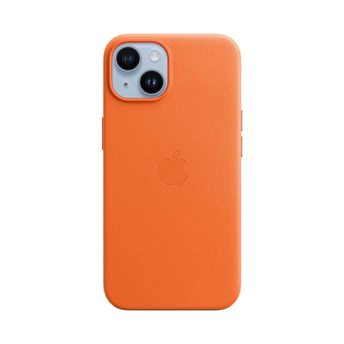 Apple Leather Case with MagSafe For iPhone 14 Plus - Orange | iPhone Cover