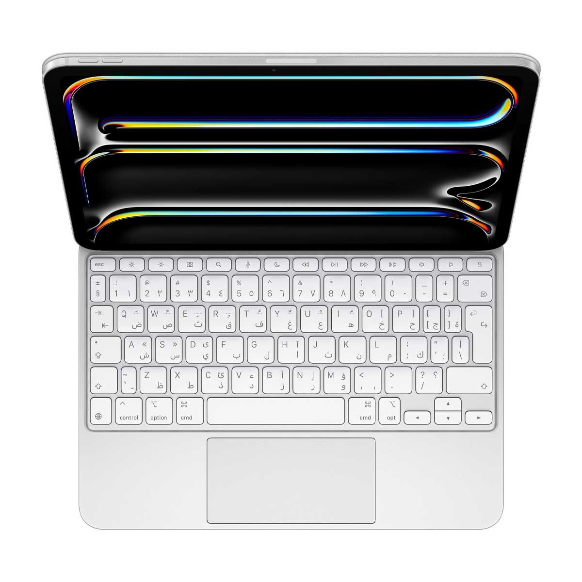 Apple Magic Keyboard for iPad Pro M4 11‑inch – Arabic – White | iPad Accessories