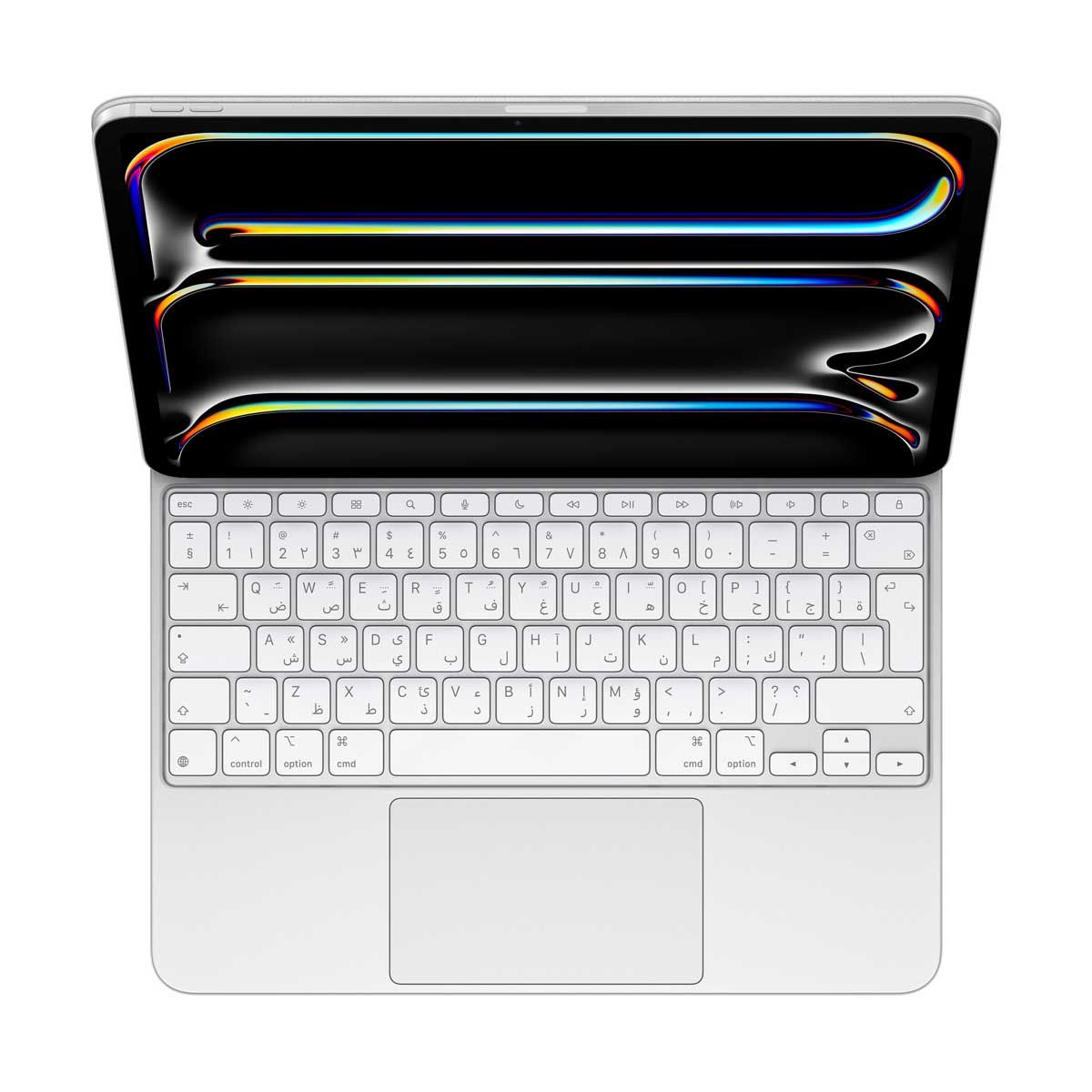 Apple Magic Keyboard for iPad Pro M4 13‑inch – Arabic – White | iPad Accessories