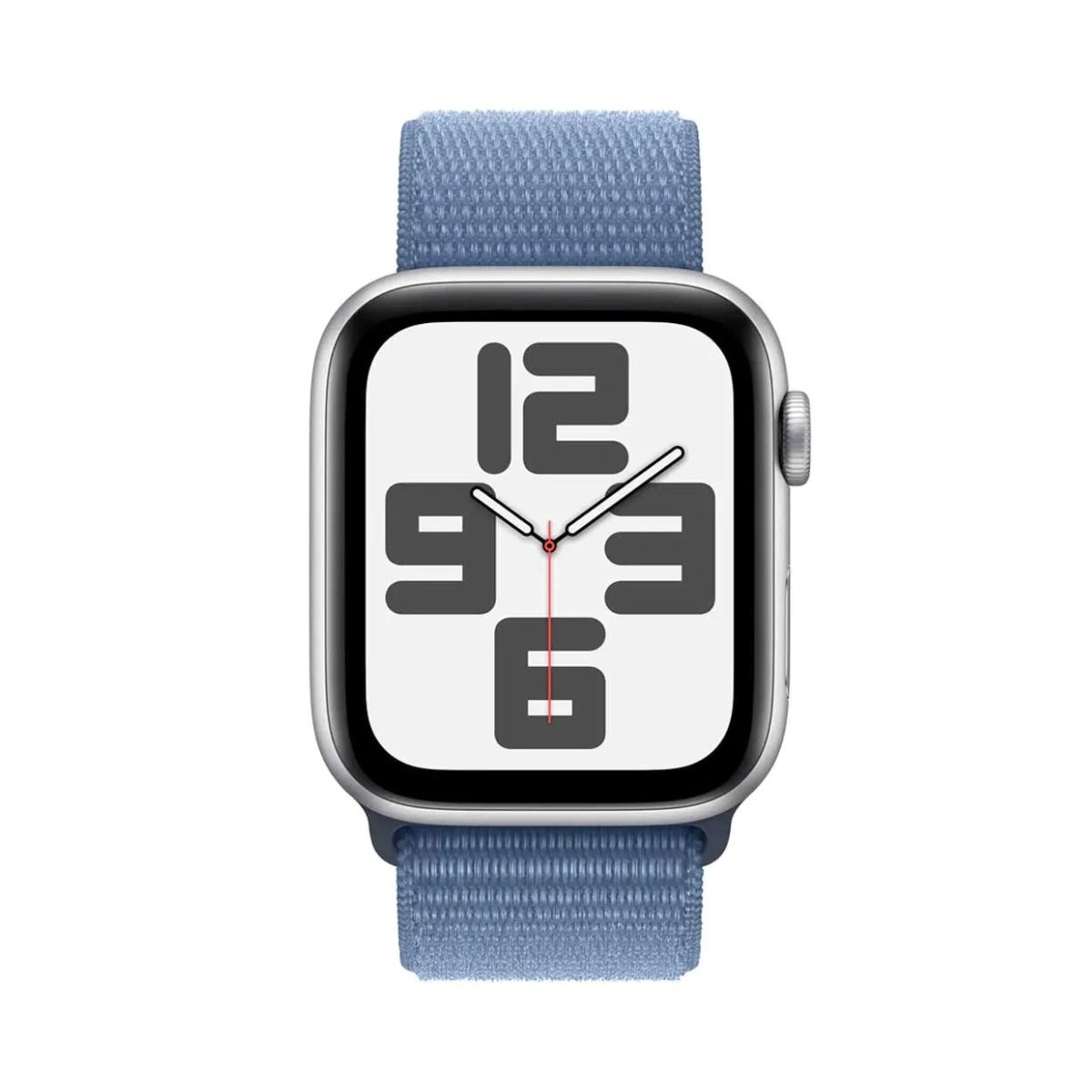 Apple Watch SE 2nd Gen GPS + Cellular 44mm – Silver Aluminum Case with Winter Blue Sport Loop | Headphones