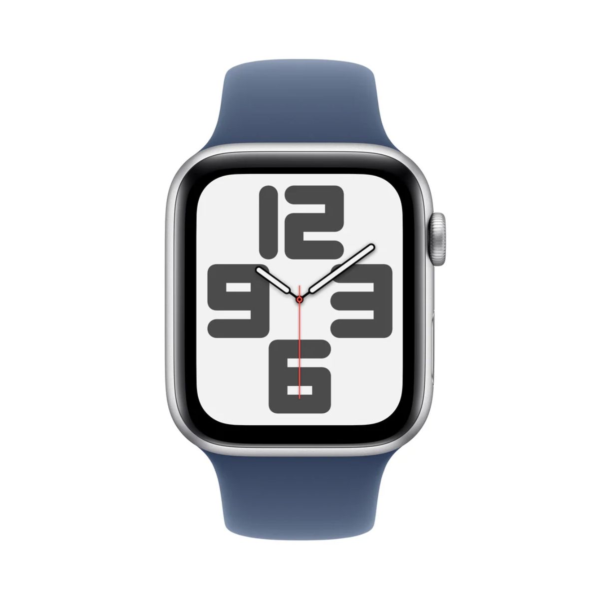 Apple Watch SE GPS 44mm – Silver Aluminium Case – With Denim Sport Band - M/L | Smart Watches