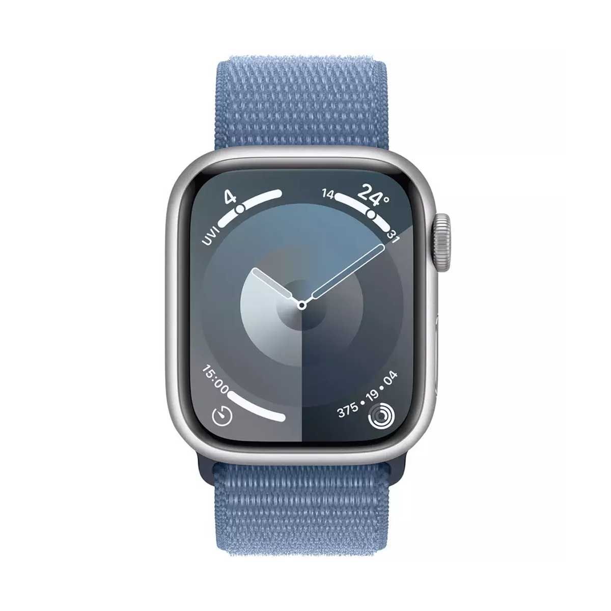Apple Watch Series 9 GPS 41mm - Silver Aluminium Case with Winter Blue Sport Loop | Smart Watches