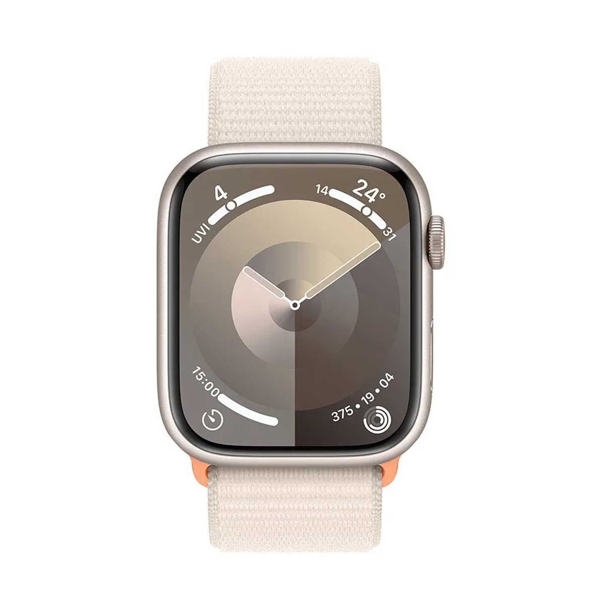 Apple Watch Series 9 GPS 41mm - Starlight Aluminium Case with Starlight Sport Loop | Smart Watches