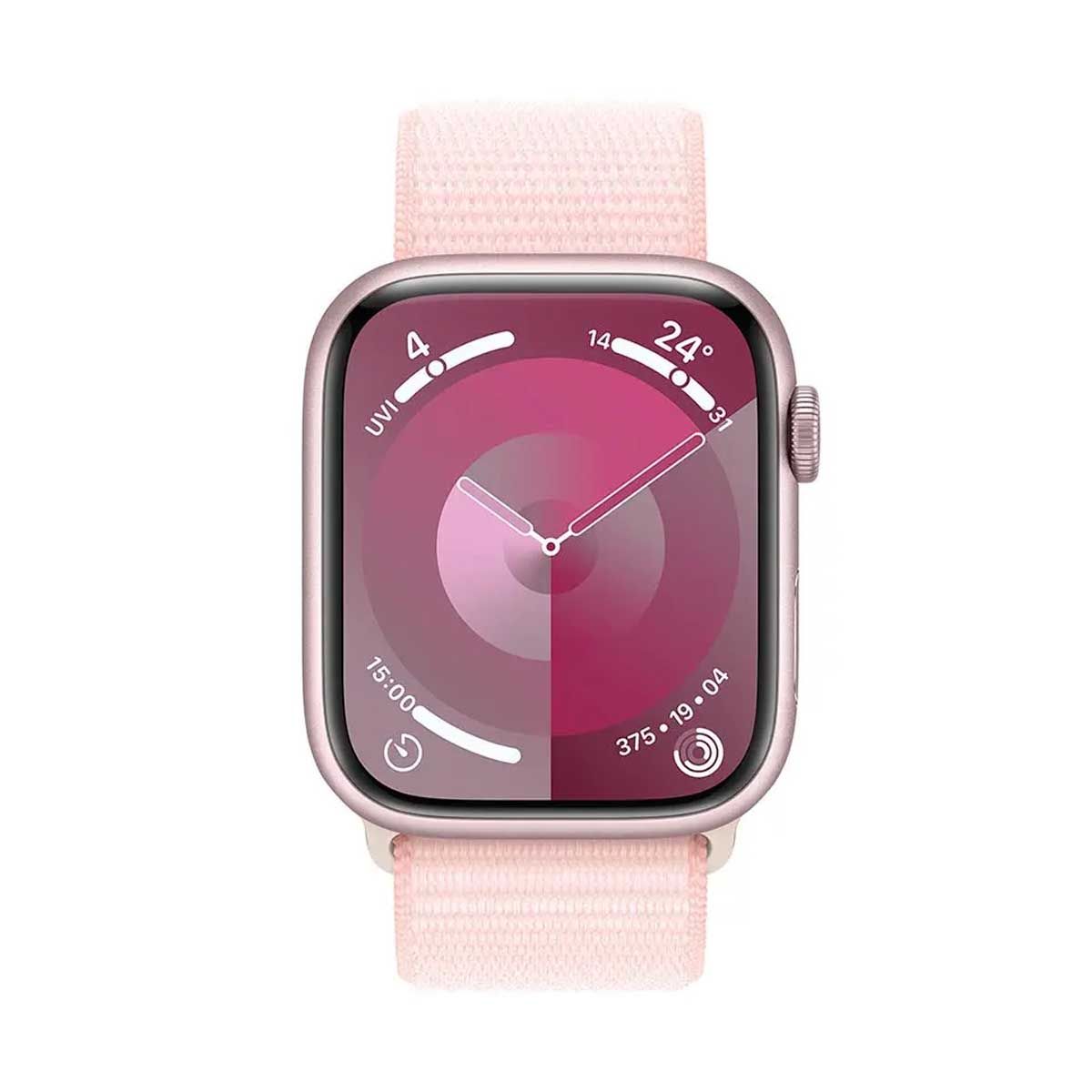 Apple Watch Series 9 GPS 45mm - Pink Aluminium Case with Pink Sport Loop | Smart Watches