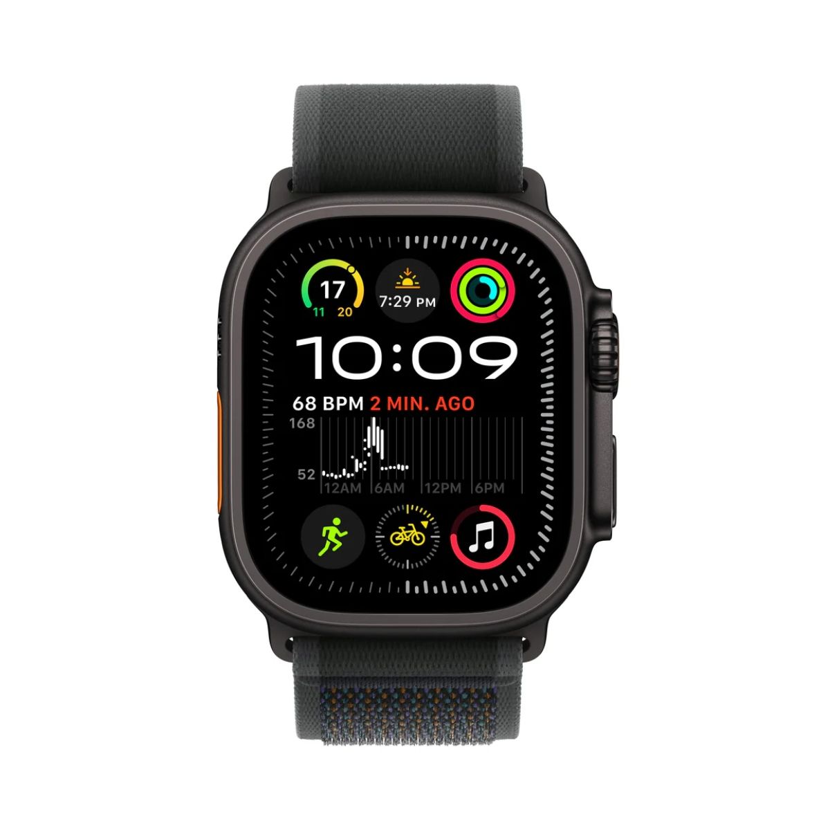 Apple Watch Ultra 2 GPS + Cellular 49mm – Black Titanium Case – With Black Trail Loop | Smart Watches