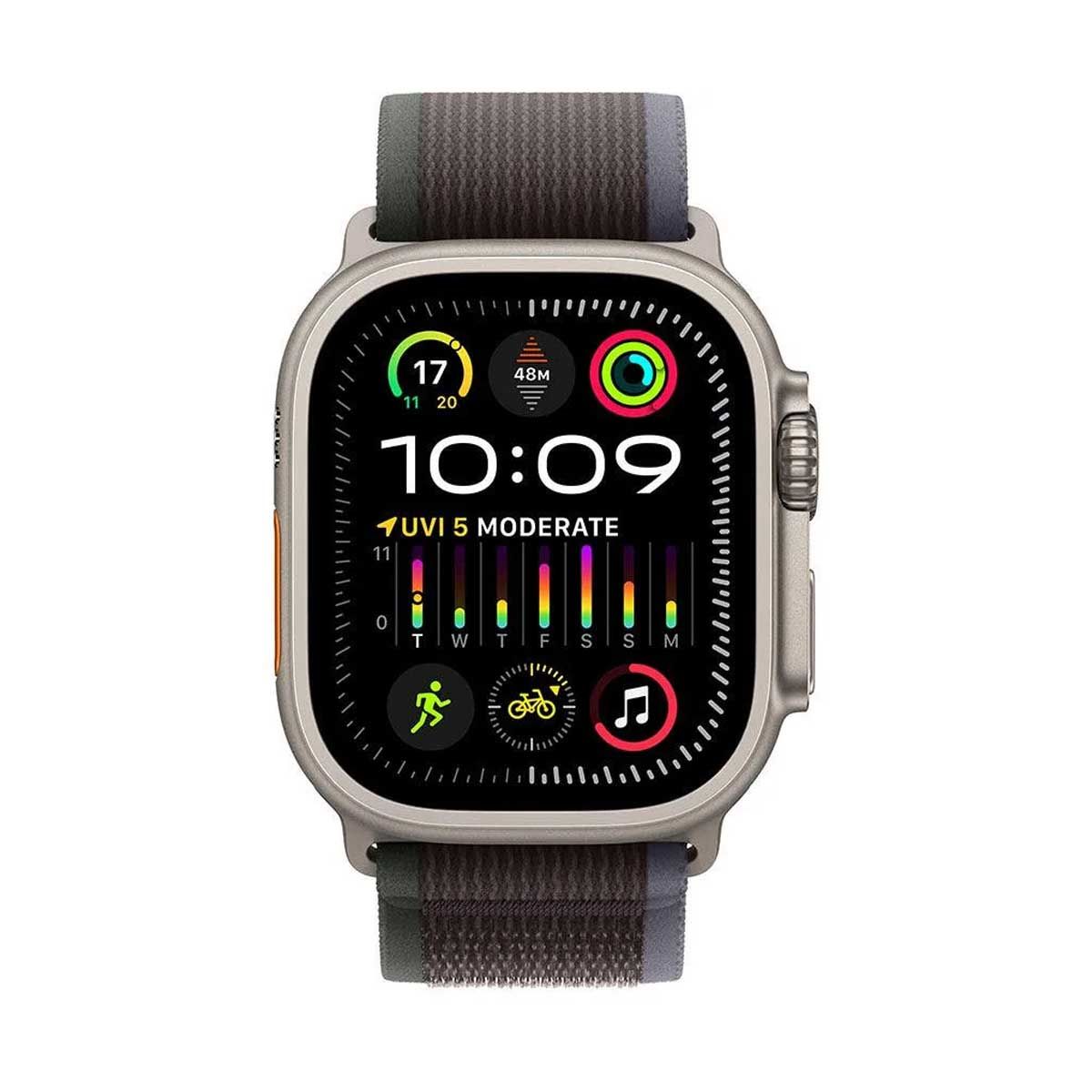 Apple Watch Ultra 2 GPS + Cellular 49mm Titanium Case with Blue/Black Trail Loop - M/L | Smart Watches
