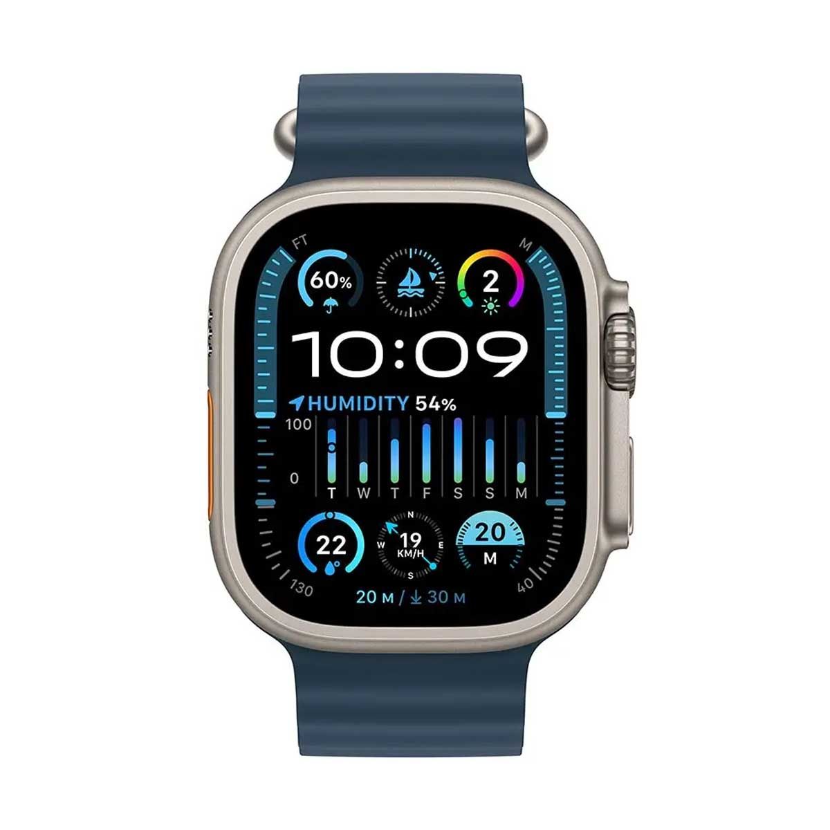 Apple Watch Ultra 2 GPS + Cellular 49mm Titanium Case with Blue Ocean Band | Smart Watches