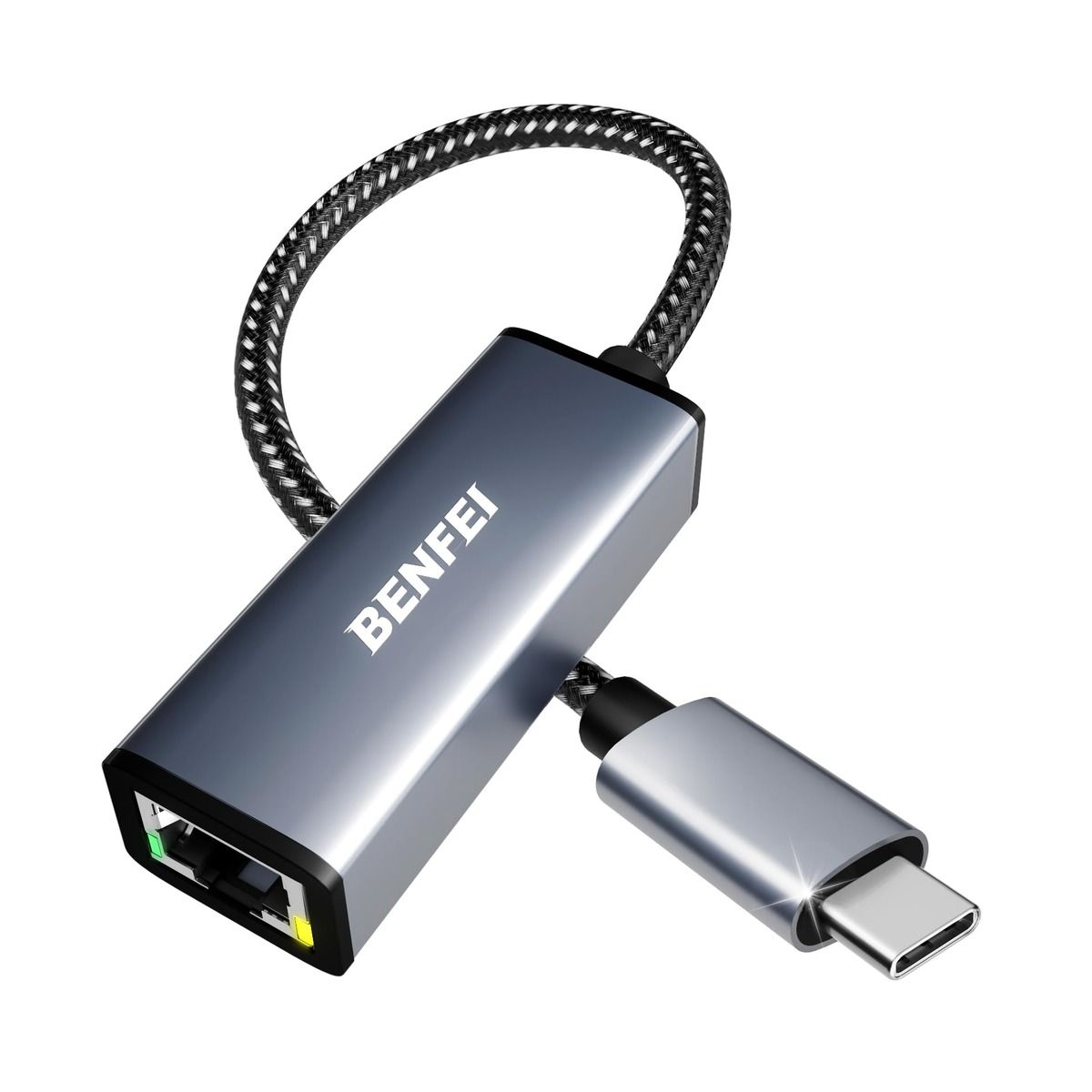 Benfei USB-C to Ethernet Adapter – Gigabit RJ45 LAN - Thunderbolt 3-4 Compatible | Connectivity Hubs