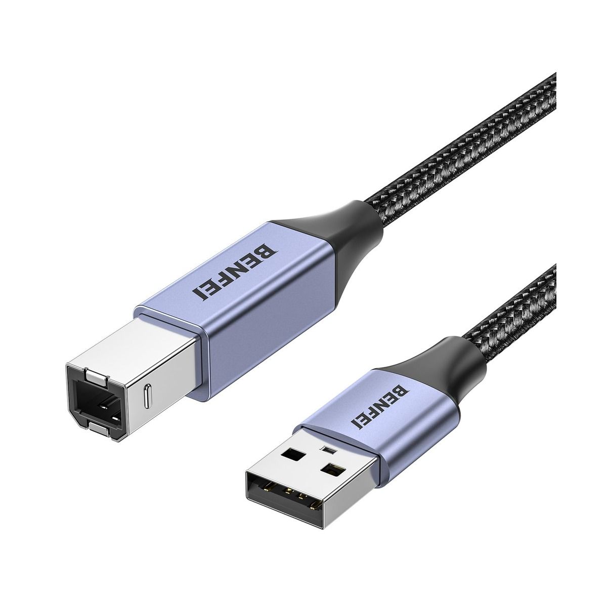 Benfei USB-A to USB-B Printer Cable 2m – 6.6ft - High-Speed | Connectivity Hubs Benfei USB-A to USB-B Printer Cable 2m – 6.6ft - High-Speed | Connectivity Hubs