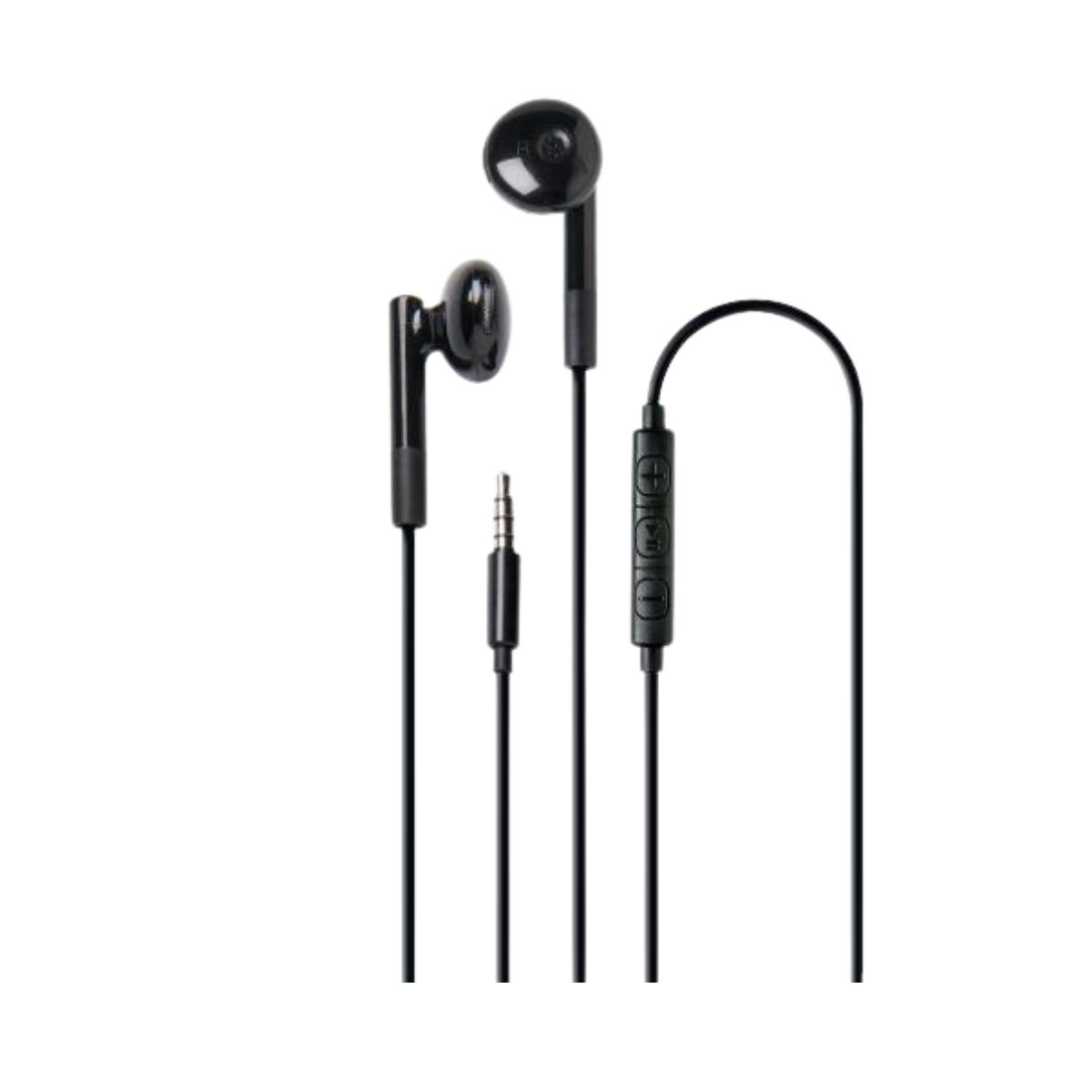 Celly Stereo Wired Earphones Comfort and Sound Quality - Black | Headphones