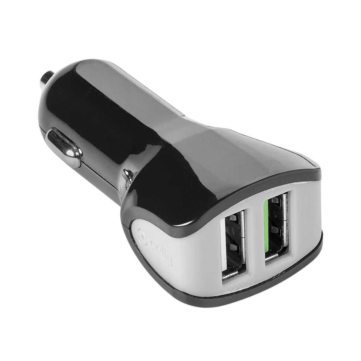 Celly Turbo Car Charger 2 USB-A Port - Black | Adaptors