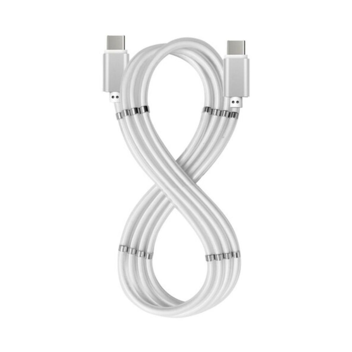 Celly USB-C to USB-C 60W Magnetic Cable 1M - White | Cables