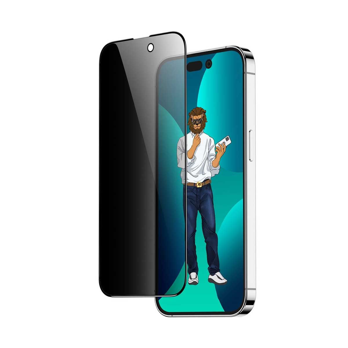 Green Lion 9h Steve Privacy Full Glass Screen Protector For Iphone 14 | Covers