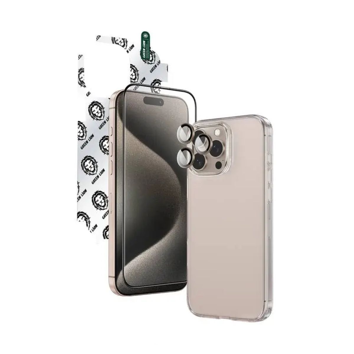 Green Lion 4 in 1 Protection Pack for iphone 16 Pro Max - Copper Gold | iPhone Cover
