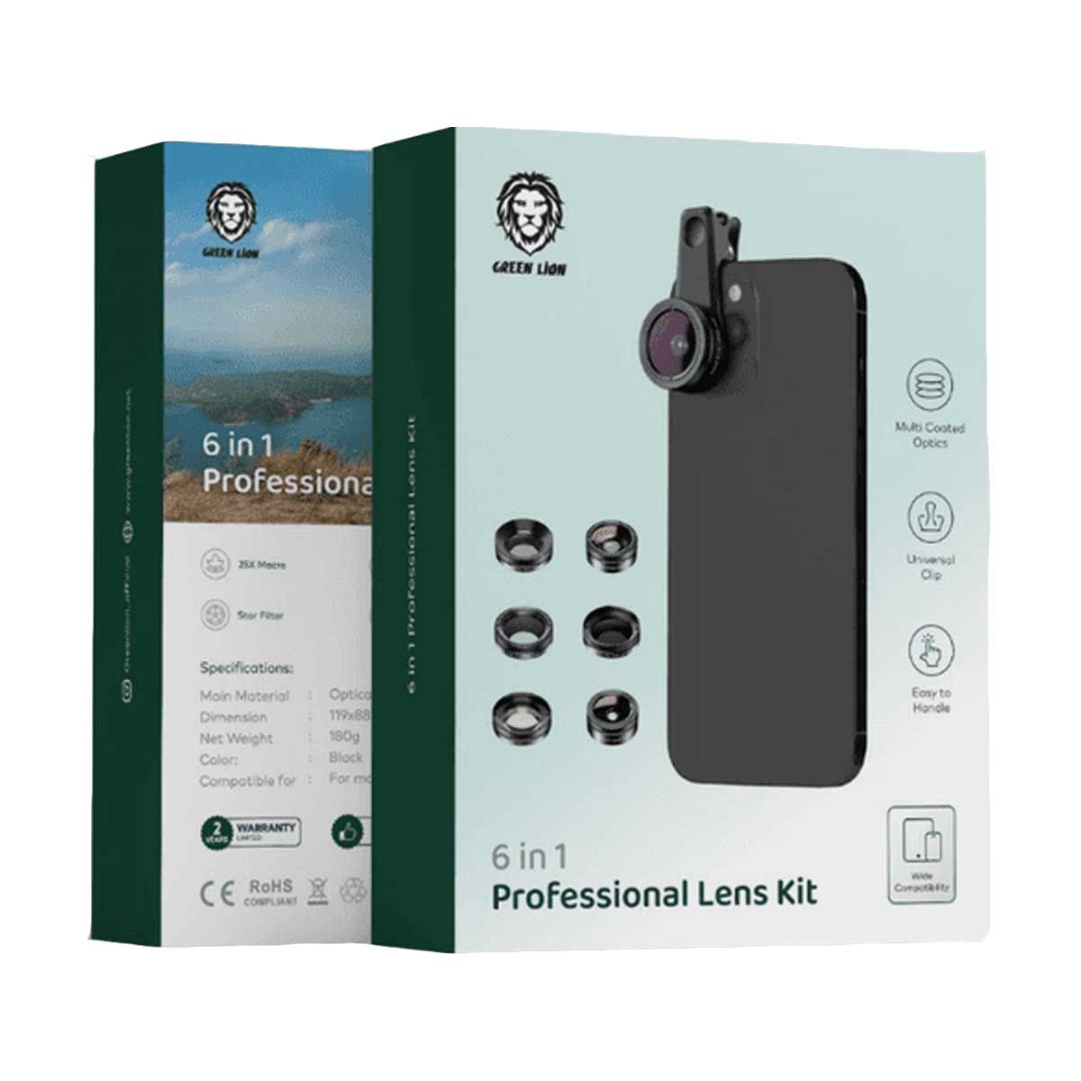 Green Lion 6 in 1 Professional Lens Kit - Black | Accessories