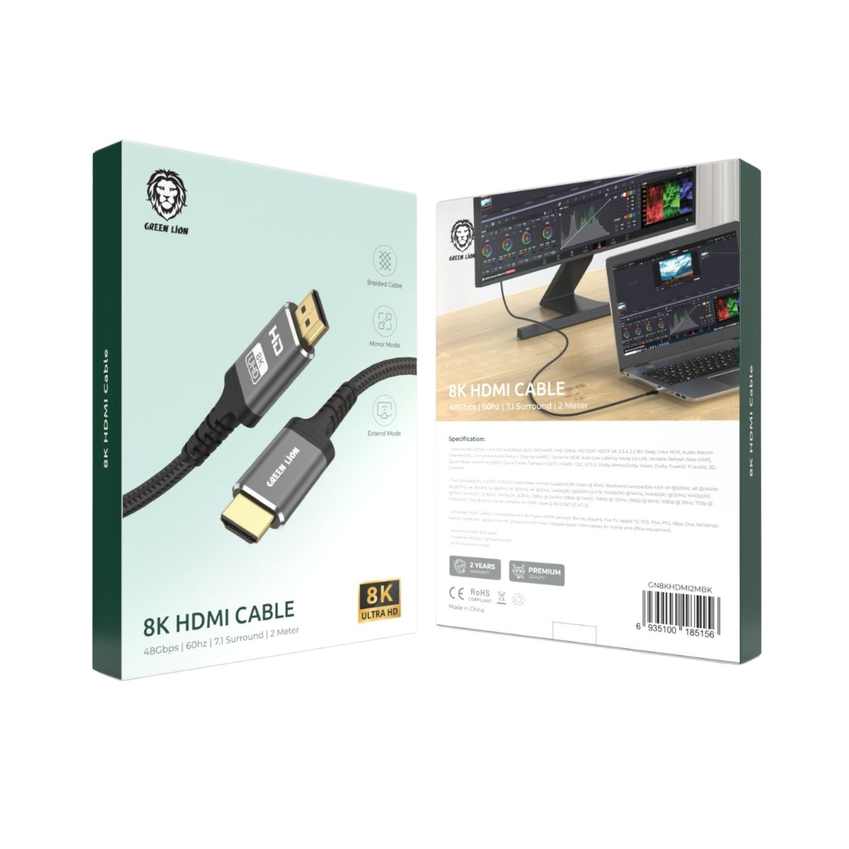 Green Lion HDMI Cable 3m – 8K HDMI 2.1 Ultra HD High – Black | Cables Green Lion HDMI Cable 3m – 8K HDMI 2.1 Ultra HD High – Black | Cables