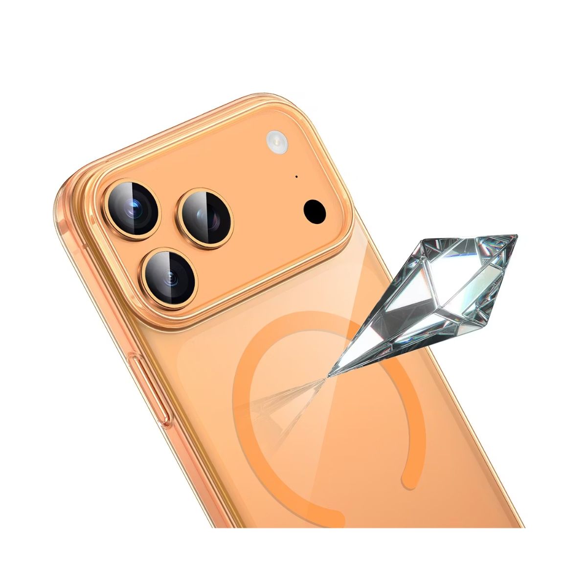 Green Lion Magsafe Delgado For iPhone 17 Pro - Orange Titanium | iPhone Cover Green Lion Magsafe Delgado For iPhone 17 Pro - Orange Titanium | iPhone Cover