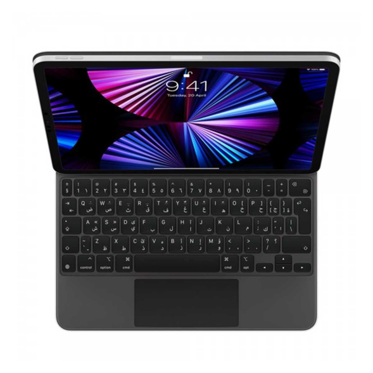 Green Lion Magic Keyboard for iPad - 12.9-inch - Arabic - English - Black | iPad Accessories
